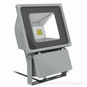 LED Floodlight with 1 Piece 70W Integrated High-powered LED and High Utilization of Power, PF >09